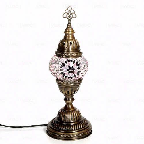Pink turkish mosaic table - pink,