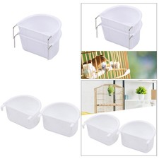 2x Bird Cage Feeder Bowl Bird