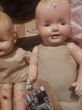Two Very Old Composition Dolls For Restoration