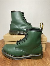 Dr. Martens Docs DM’s 1460 Green Smooth  Leather 8 Eyelet Boots UK 8 EU 42 New