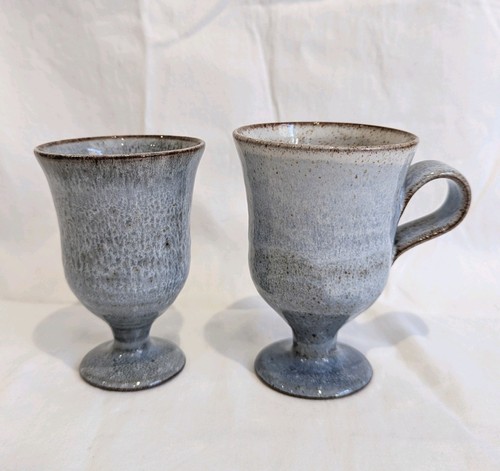 Woburn pottery blue goblet - blue,