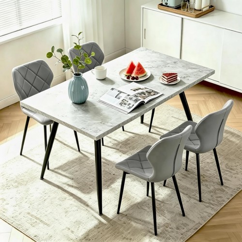 4pcs faux leather dining - 4pcs,