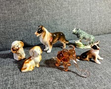 Vintage Miniature Animal Figures Mixed Bundle, Ceramic & Glass.