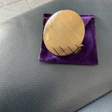 Stratton Gold Coloured Vintage Lipstick Holder Hinged  Mirror and dust cover 