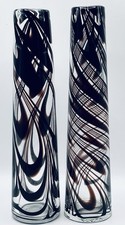 Tall pair vintage art glass - tall,