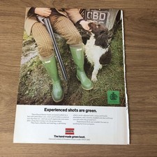 GUNS10 MAGAZINE ADVERT 12X9 UNIROYAL: ROYAL HUNTER GREEN BOOT