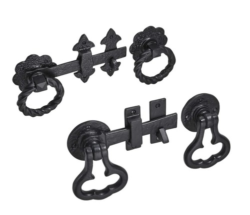 Ring gate latches black - gate,