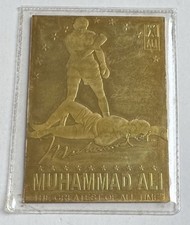 Gold Foil Coated Sports Card. Muhammad Ali The Greatest Of All Time.