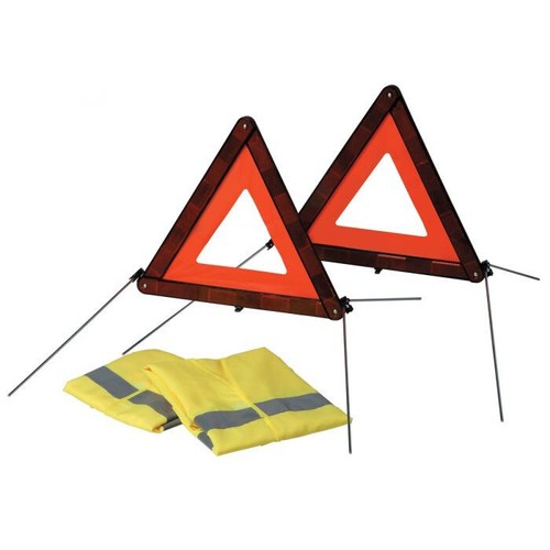 Warning triangle car - x,