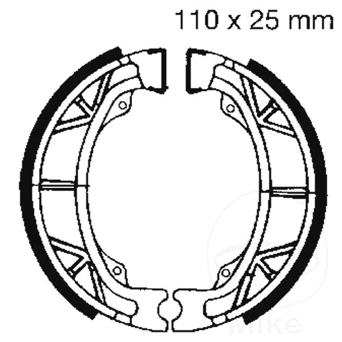 Ebc brake shoes grooved inc - ebc,