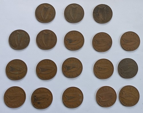 Irish pennies pre decimal - , 3