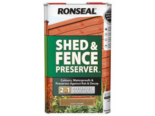 Ronseal Shed & Fence Preserver Light Brown 5 litre