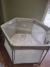 Venture 'Joy' Baby Playpen Hexagonal Foldable Portable Grey, 360 View. VGC