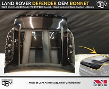 GENUINE OEM LAND ROVER DEFENDER BONNET L663 90 110 130 BLACK CUSTOM LETTERING