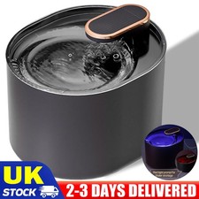 3L Cat Water Fountain for Pet Dog LED Drinking Water Bowl Automatic Dispenser