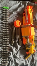 Nerf Havoc Fire EBF-25 Blaster Gun, Ammo Box, Tripod and 25 Dart Ammo Belt.