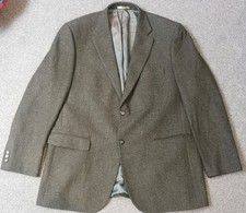Mens Brook Taverner Luxury Fabric By Moon Wool Tweed Jacket UK 44R 112cms 