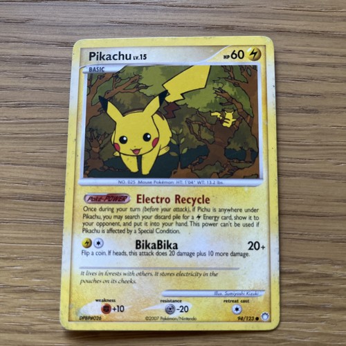 Pokemon pikachu card 123 - pokemon,