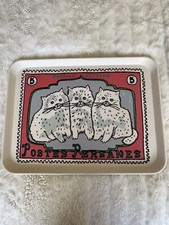 Retro Magpie Bamboo Tray - Persian Kittens Stamp Design