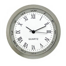 Quartz Bezel Clock Watch Movement Insert Silver With Roman Numerals 25mm-55mm