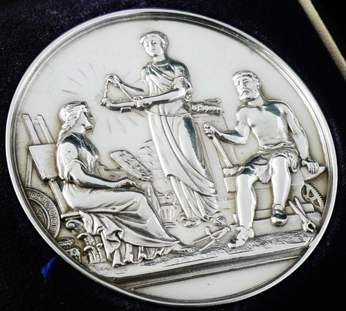 Cased huge sterling silver - cased,