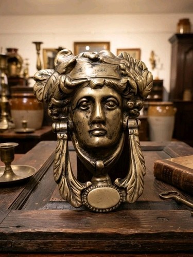 Large vintage solid brass - solid,