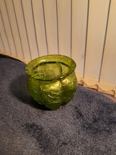 Green Kralik Crackle Glass
