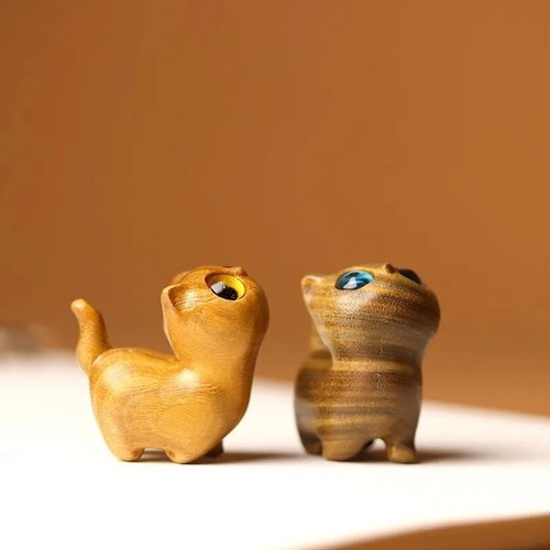 Handcrafted wooden cat - handcrafted,