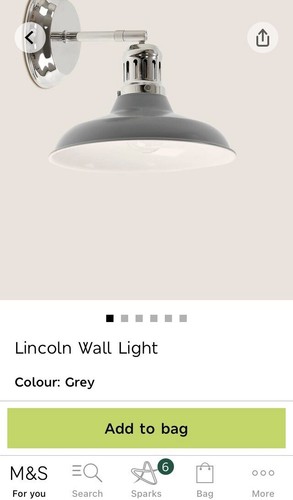 Lincoln wall light two - m,