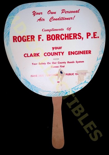 Vintage cardboard fan - cardboard,