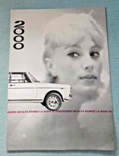 1960 Alfa Romeo 2000 Berlina Sales Brochure Original Italian