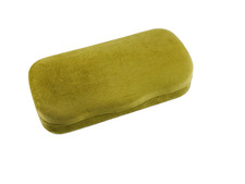 New Gucci Yellow Hard Velvet Sunglasses Case with Pouch – Medium Size Authentic