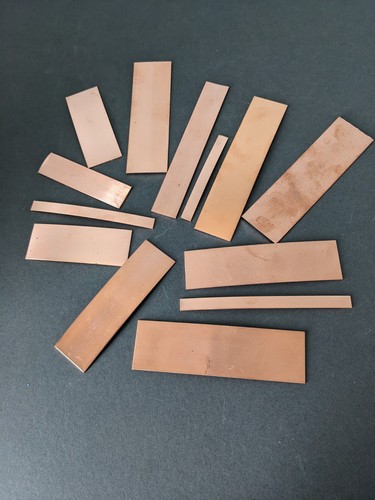 Copper sheet offcuts 1 - offcuts:, 1.2mm
