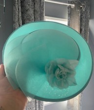 Vintage 1950s style turquoise hat classic retro collectible accessory Mint Green