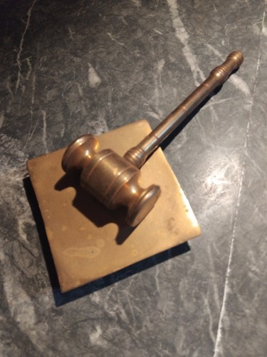 Brass auctioneers mallet - mallet, gavel
