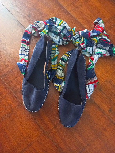 Zara woman navy suede - suede, ballet