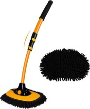 Harazaqa 15° Curved Telescopic Car Wash Brush with Soft Chenille Head 43"