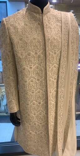 Men sherwani cream - men’s, –