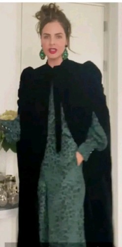 Zara black velvet cape - black, aso