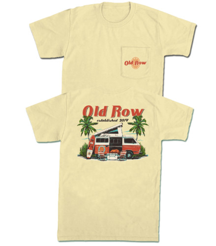 Old row retro surf van - row,