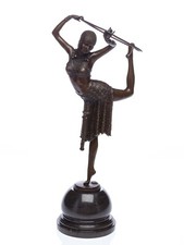 Dance sculpture with hoop - art deco style - 21.3 (54cm)"