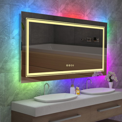 Large led bathroom mirror with - led,