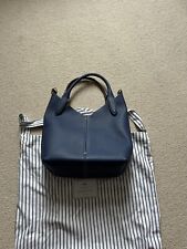 New ANYA HINDMARCH BUILD A BAG LEATHER BLUE BUCKET TOTE BAG