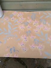 Antique French Wallpaper Block Hand Printed Sample Pieces with Drawings on Back