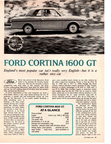 1970 ford cortina - cortina, 1600