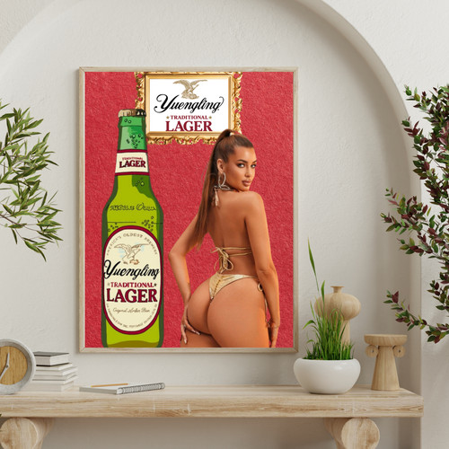 Huge vintage retro beer - beer, poster