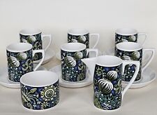 Portmeirion Coffee Cups Cream & Sugar  Magic Garden By Susan Williams-Ellis 1970
