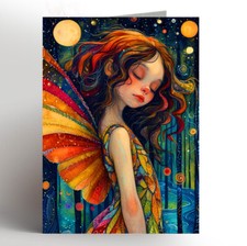 Fairy birthday card Gothic