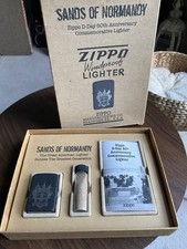 Zippo 2004 Sands of Normandy Lighter Set 60th D-Day Anniversary Edition Boxed