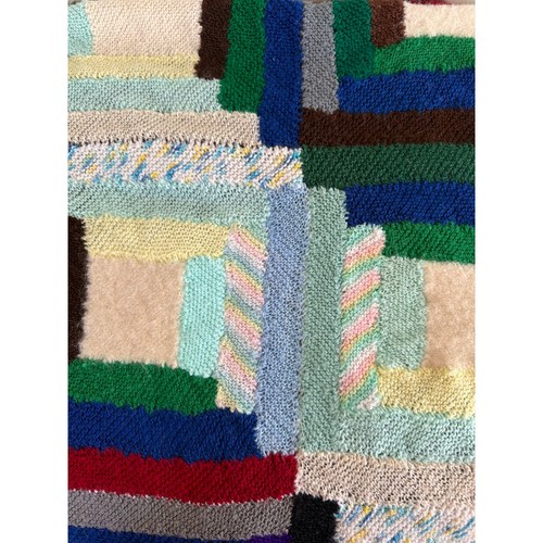 Handmade funky knit afghan - handmade,